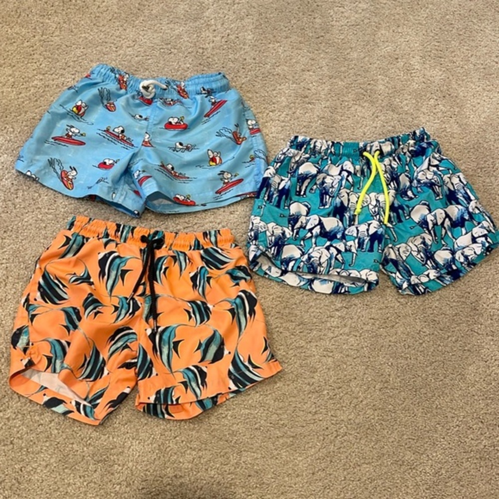 Set of 3 Sunuva brand Boys Swim shorts, size 5-6